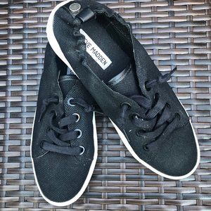 Steve Madden Women Jane Slip On Sneaker Black Mesh 8 1/2 M